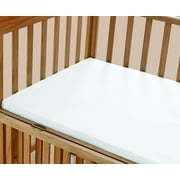 Celine Linen 100 Thread Count 150 GSM White Solid Print Microfiber Fitted Bed Sheets, Crib